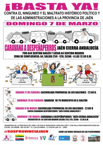 caravana a Despeñaperros como manifestación en Jaén Jaén24h