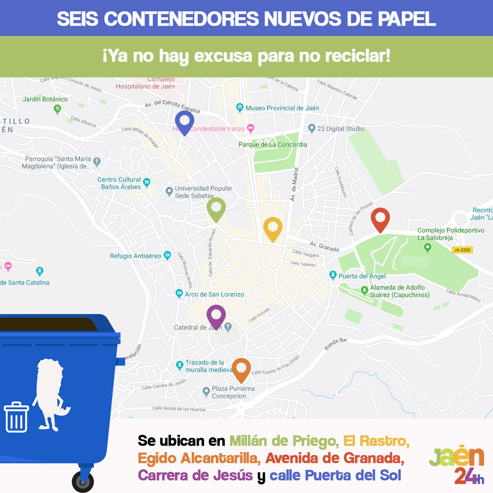 nuevos contenedores reciclar en Jaén 24h
