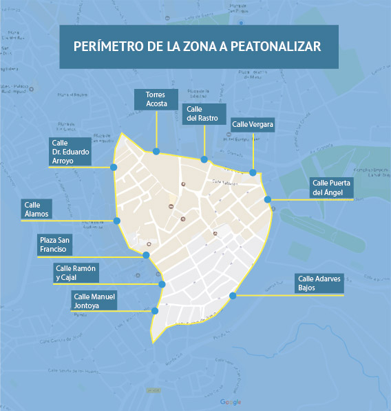 Primera fase de la peatonalización del centro de Jaén Jaén 24h