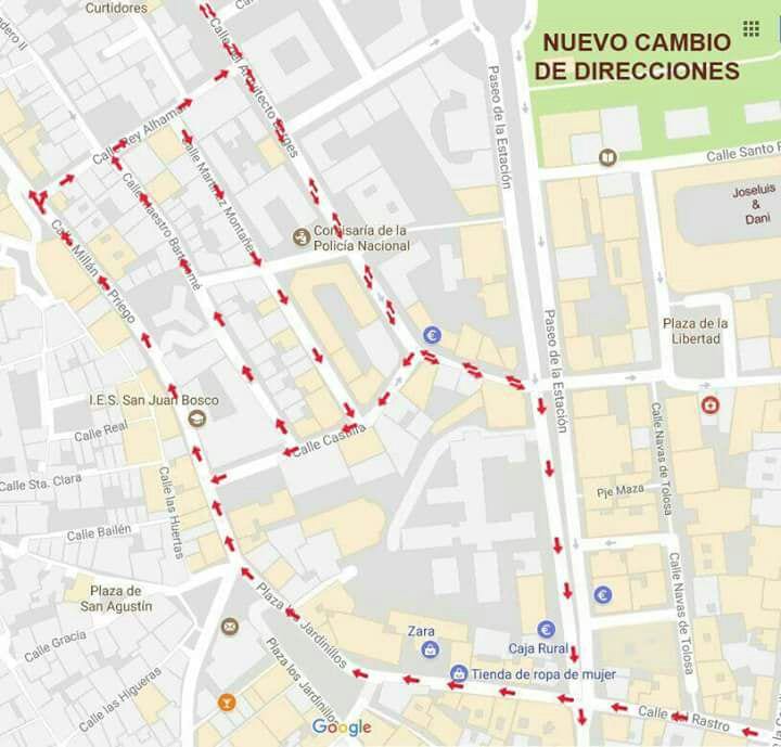 Cambio direcciones Jaén24h