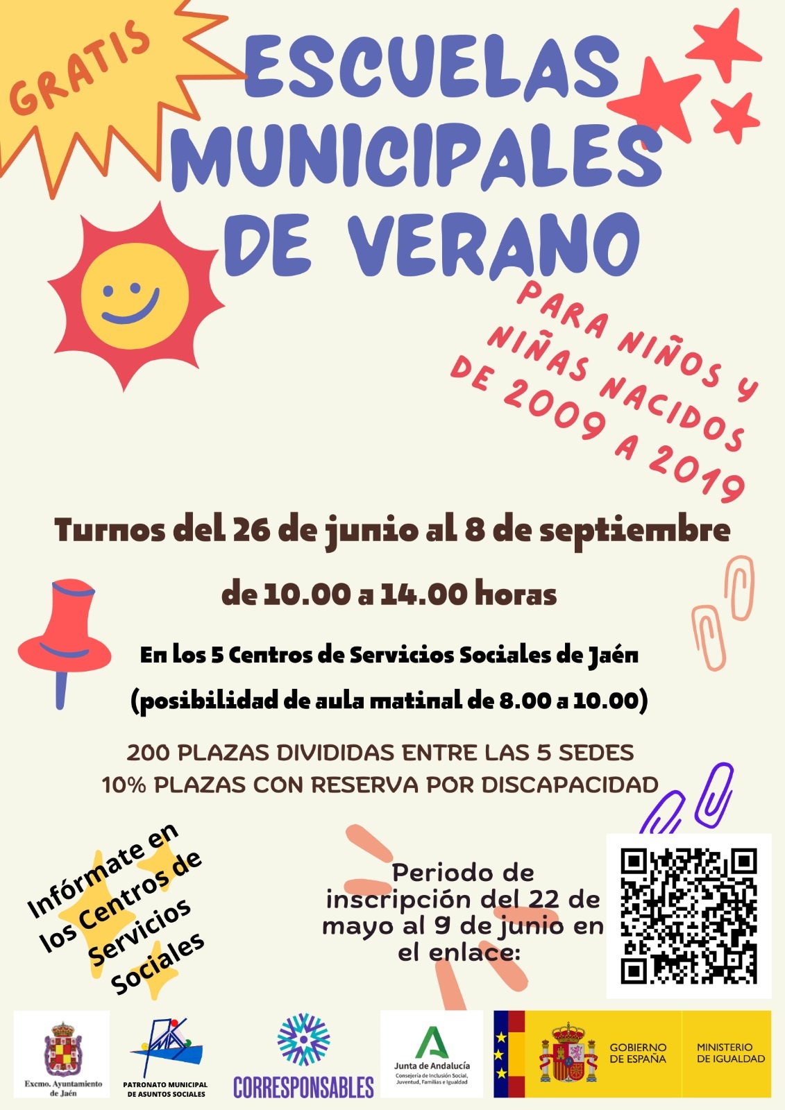 el-22-de-mayo-se-abrira-el-plazo-de-inscripcion-a-las-escuelas-municipales-de-verano-jaen24h