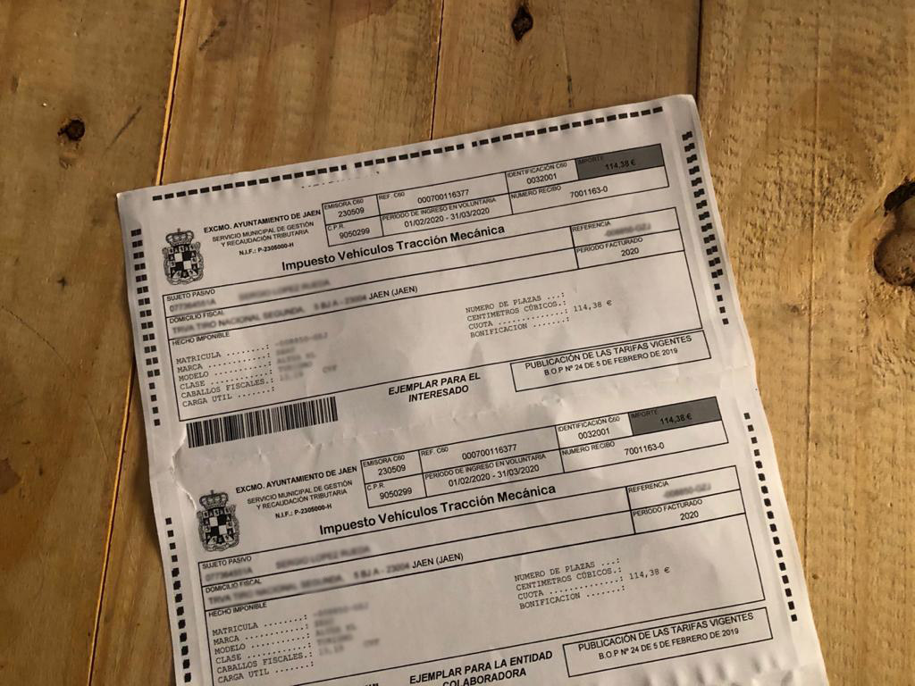 pago Impuesto de Tracción Mecánica de Vehículos Jaén24h