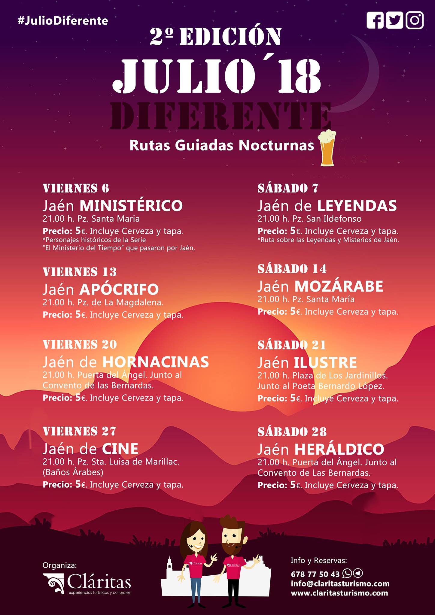 Visitas guiadas nocturnas claritas tursimo jaen24h