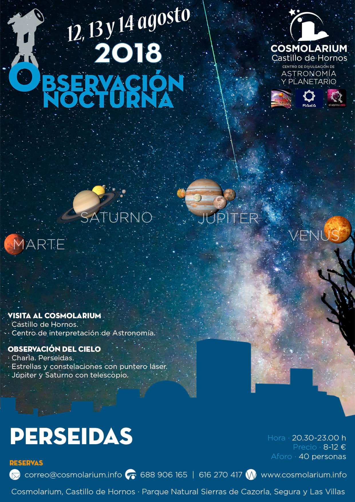 Cosmolarium: Observación astronómica Jaén 24h