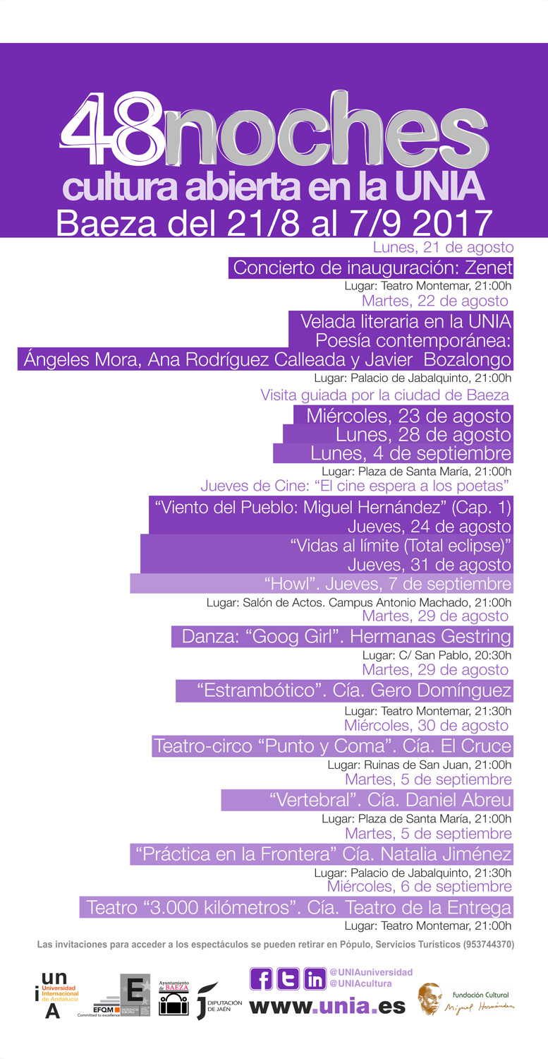 48 Noches de Cultura Abierta en la UNIA 