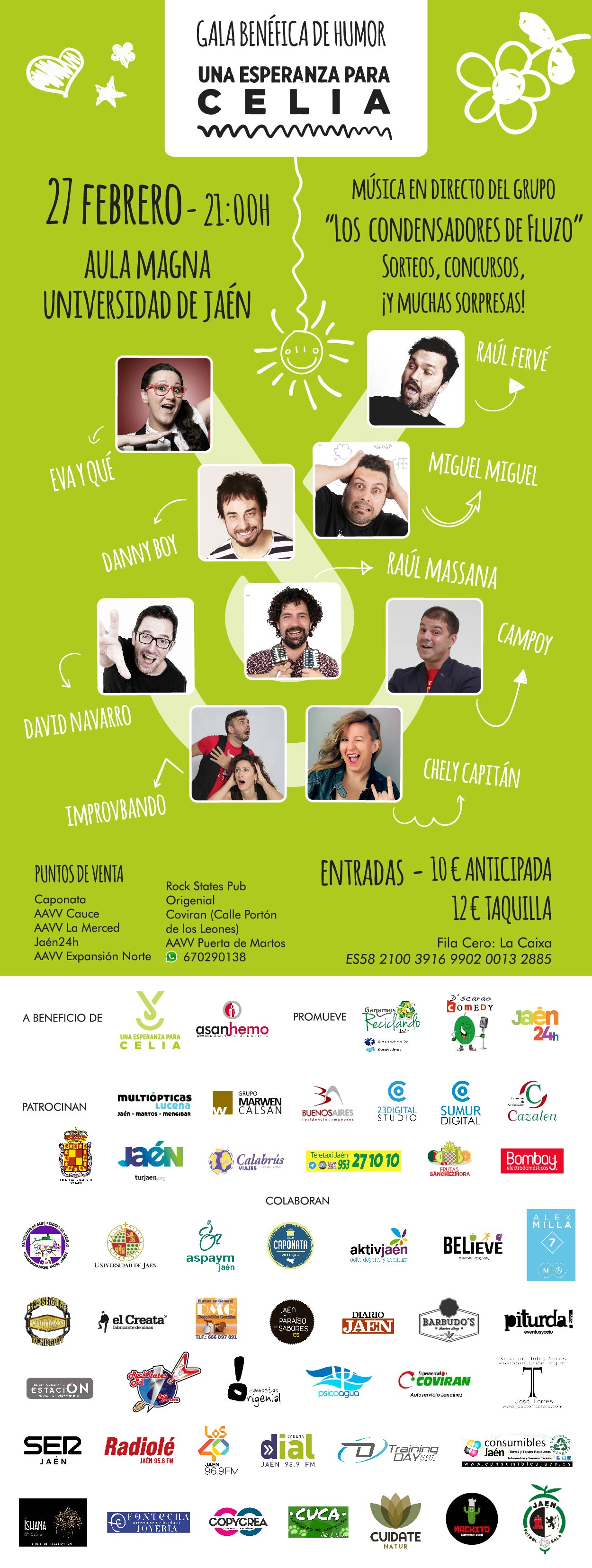 Cartel I Gala Benéfica de Humor "Una esperanza para Celia" Jaén 24h