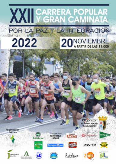 Cartel_XXII_Carrera_Popular_y_Gran_Caminata_por_la_integración_Jaén24h
