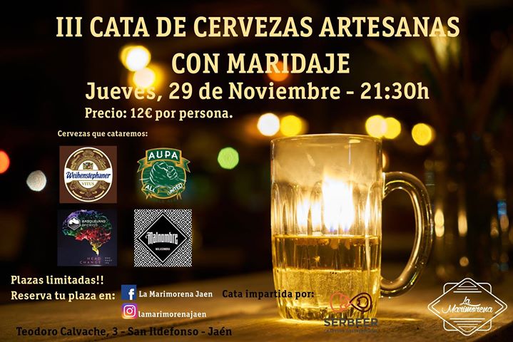 III Cata de Cervezas Artesanas con Maridaje Jaén 24h