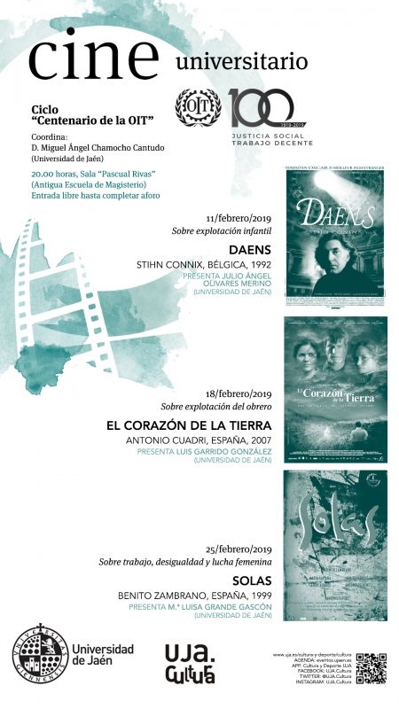 Ciclo de cine. Centenario de la OIT universidad de Jaén 24h