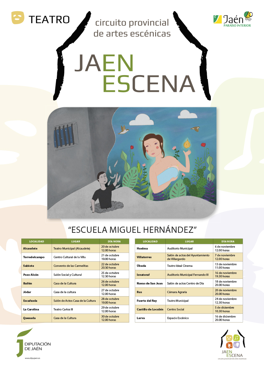 Cartel Teatro "Escuela Miguel Hernández" Jaén 24h