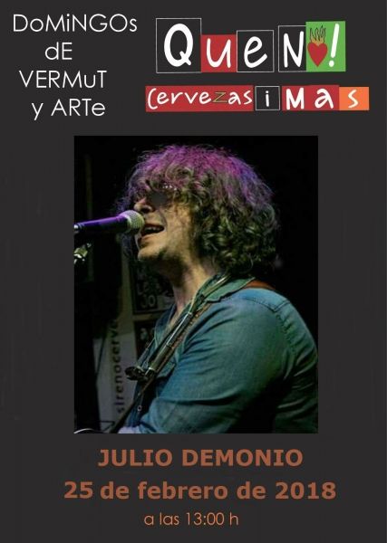 Cartel Concierto. Julio Demonio "Domingos de vermut y arte" Jaén 24h