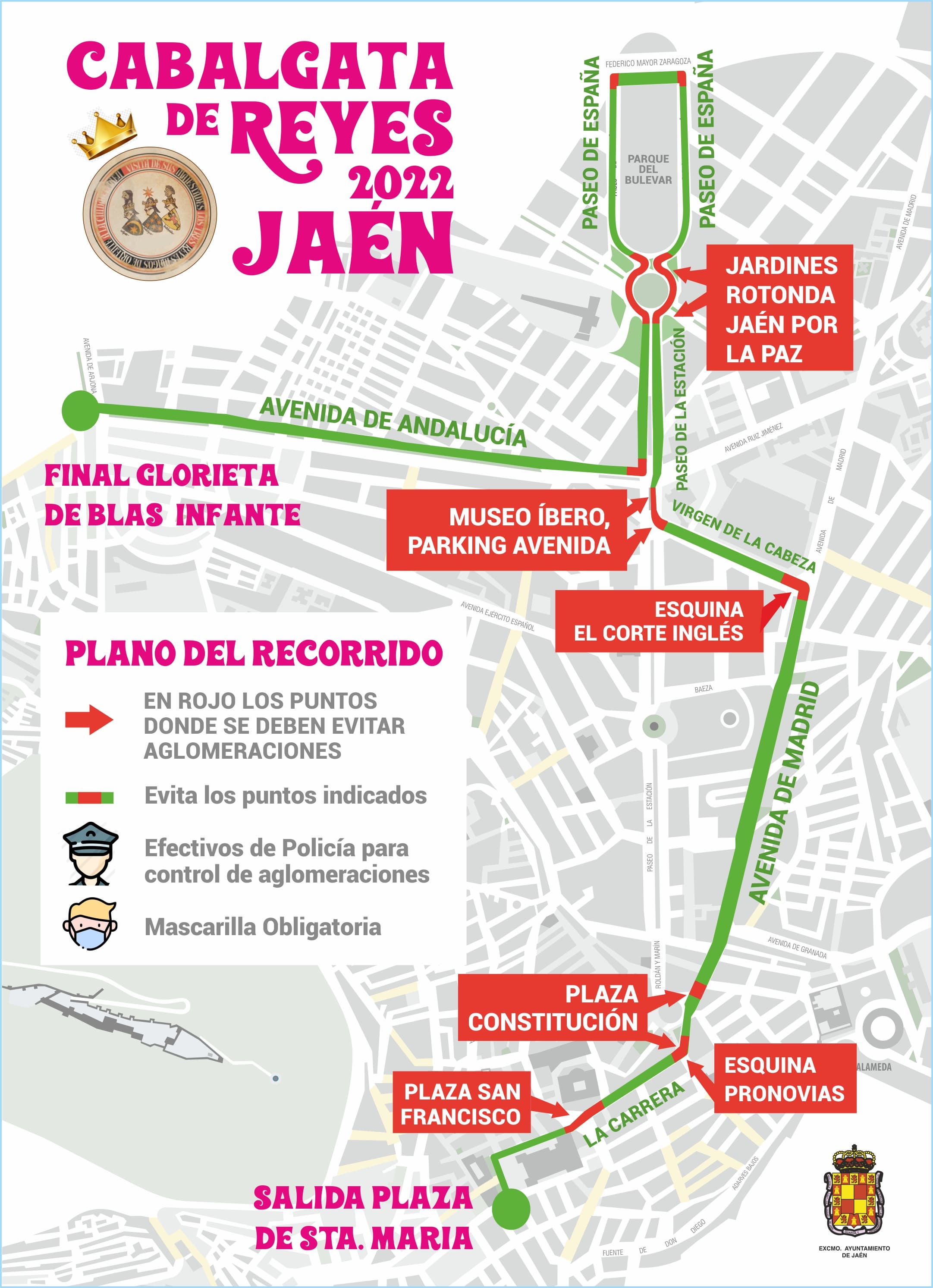 Plano cabalgata jaén 2022