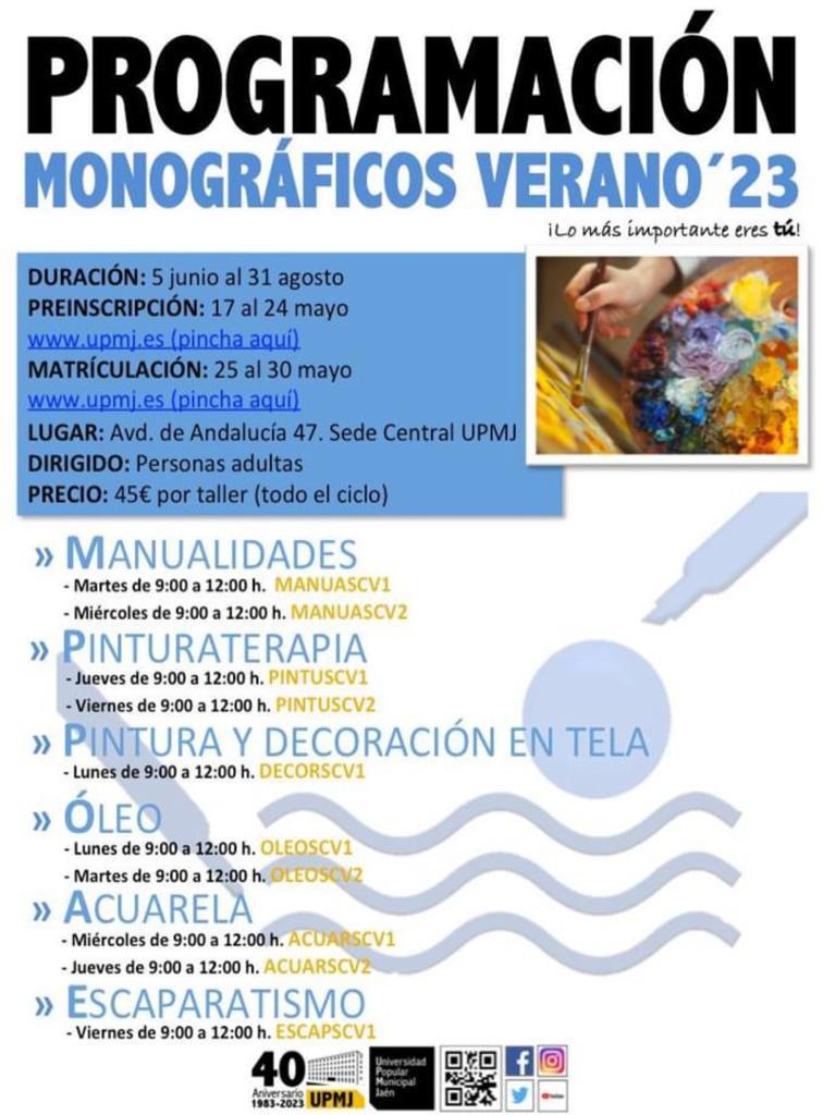 Talleres. Infantil verano’23 y Monográficos verano’23. Jaén24h