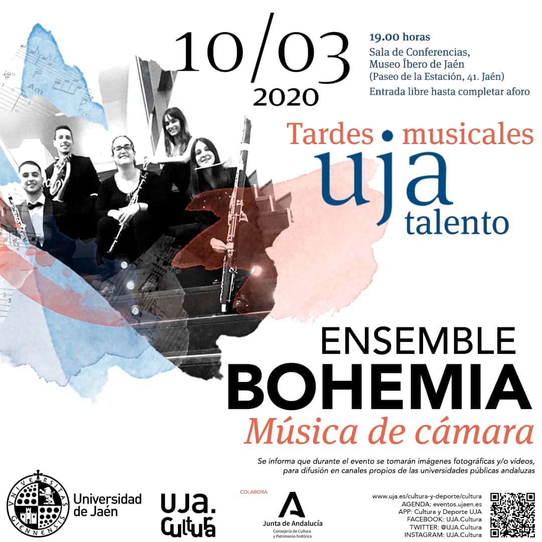 Concierto. Tardes Musicales UJA Ensemble Bohemia Jaén 24h