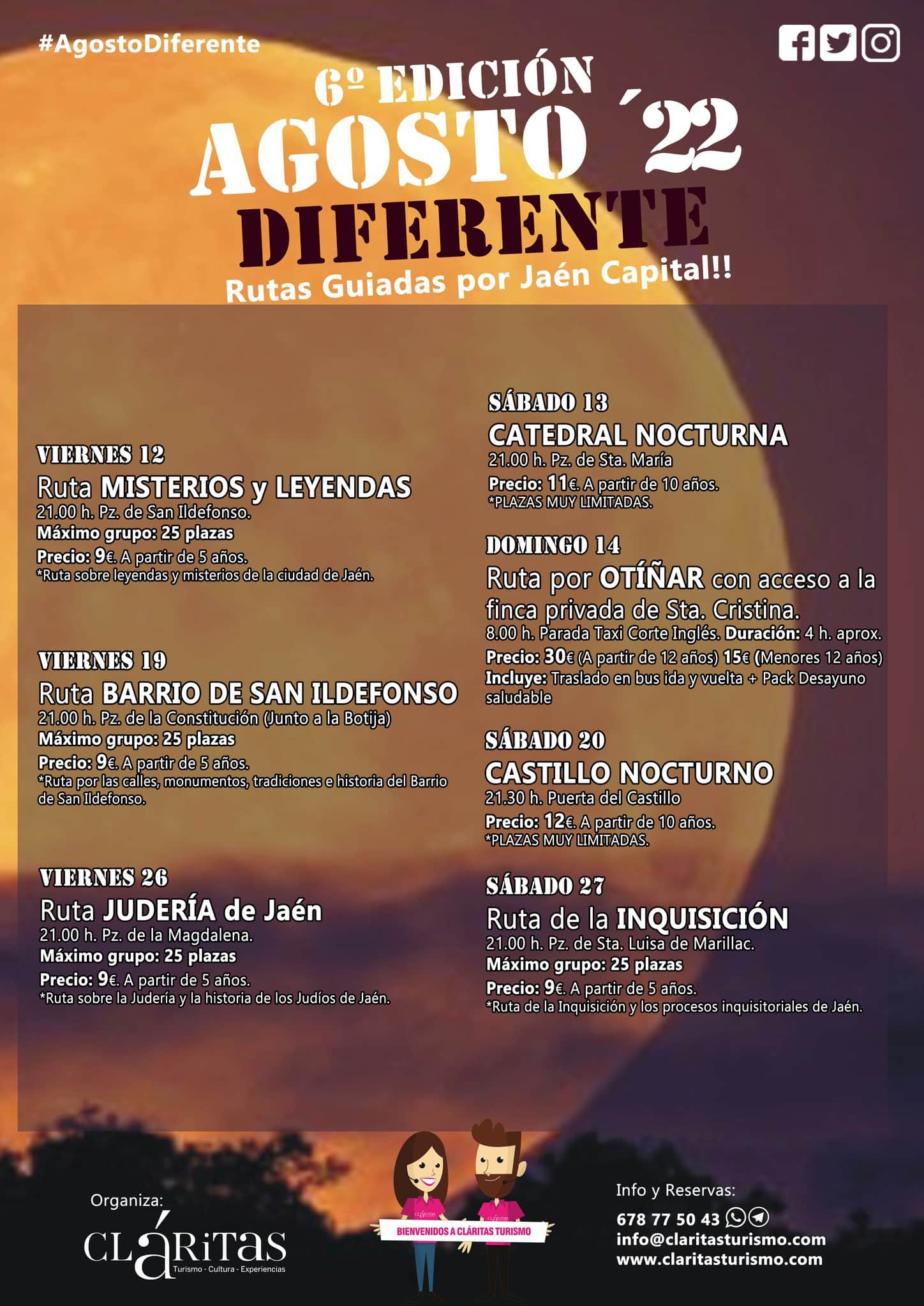 Rutas Guiadas. Agosto Diferente 2022