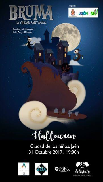 Cartel Espectáculo Delirium "Bruma, la ciudad fantasma" Jaén 24h