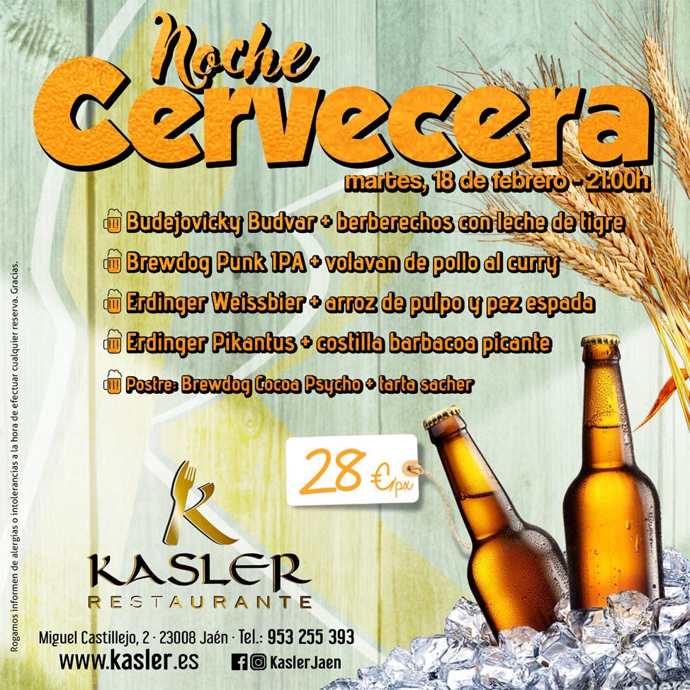 Noche Cervecera Restaurante Kasler Jaén24h