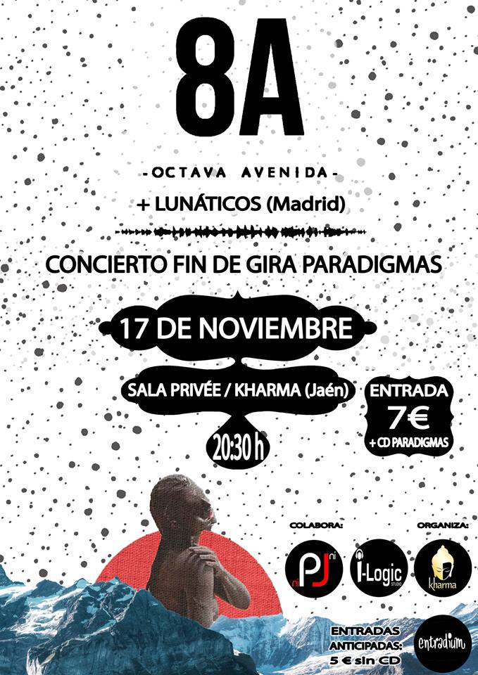 Cartel Concierto Lunáticos y Octava Avenida Jaén 24h
