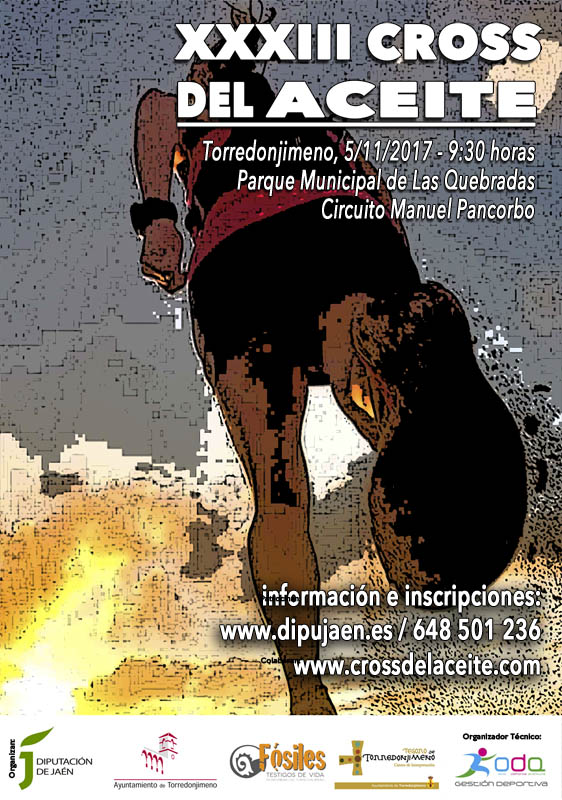 Cartel XXXIII Cross del aceite Torredonjimeno Jaén 24h