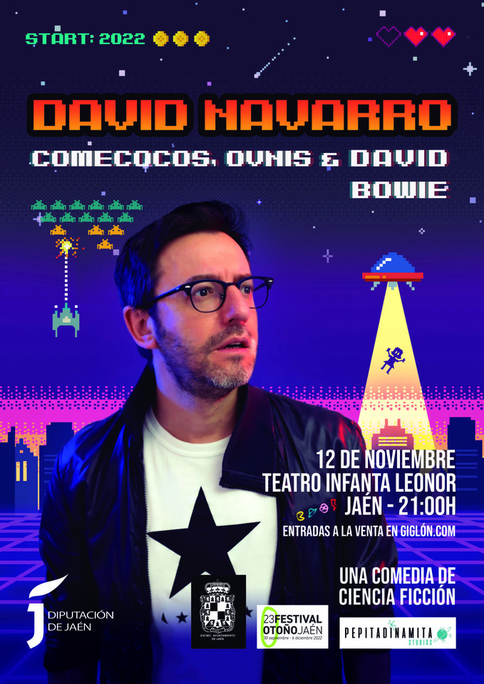 Cartel_David_Navarro_Comecocos_ovnis_y_David Bowie_Jaén24h