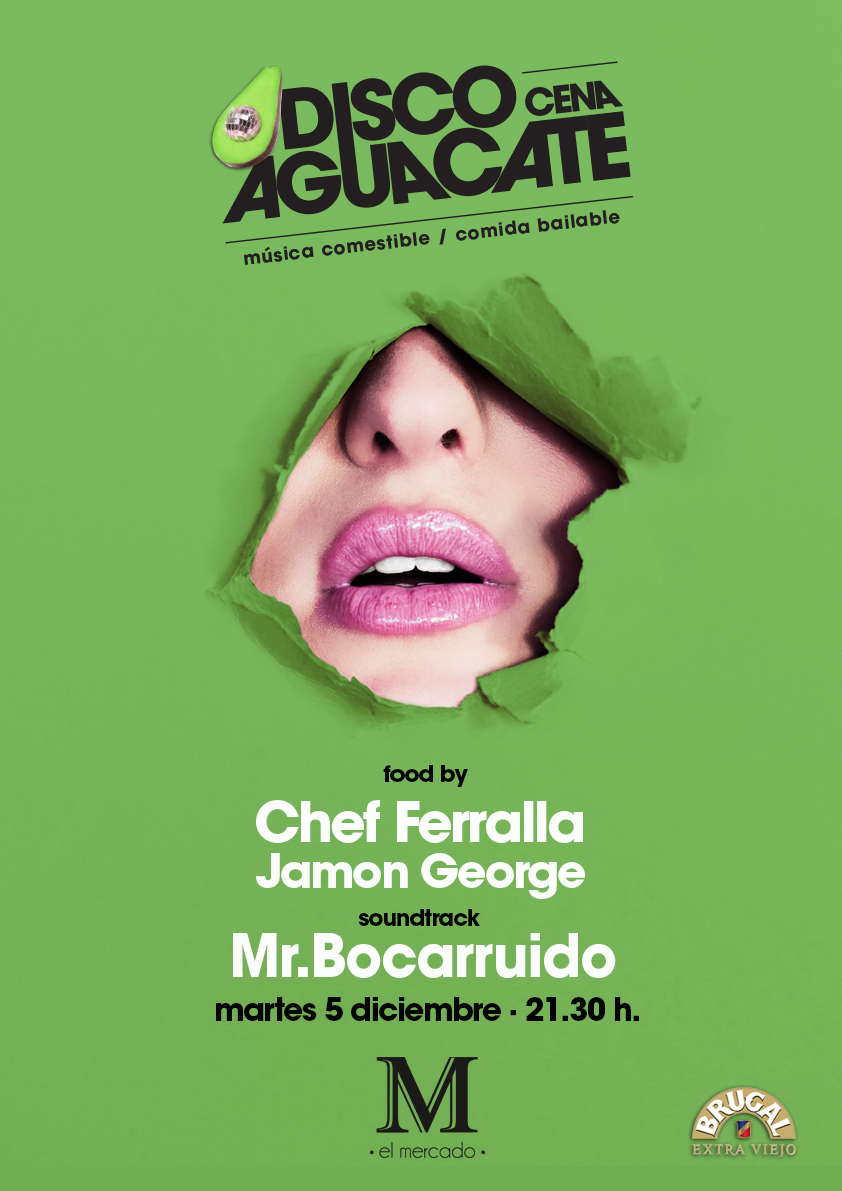 Cartel Cena y Danza "Disco Cena Aguacate" Jaén 24h