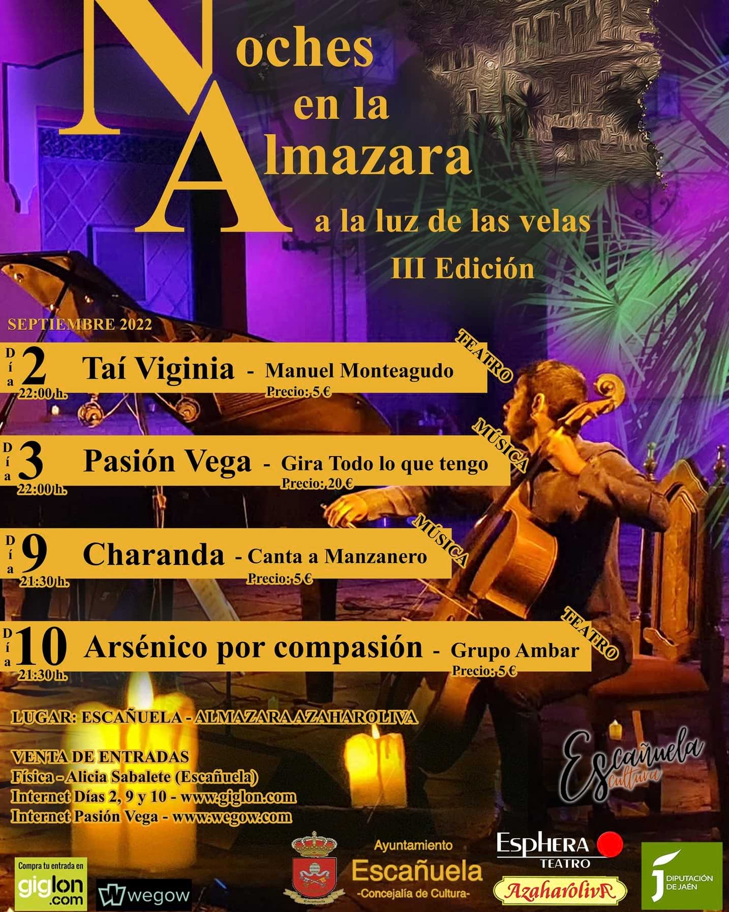 Noches en la Almazara a la luz de las velas