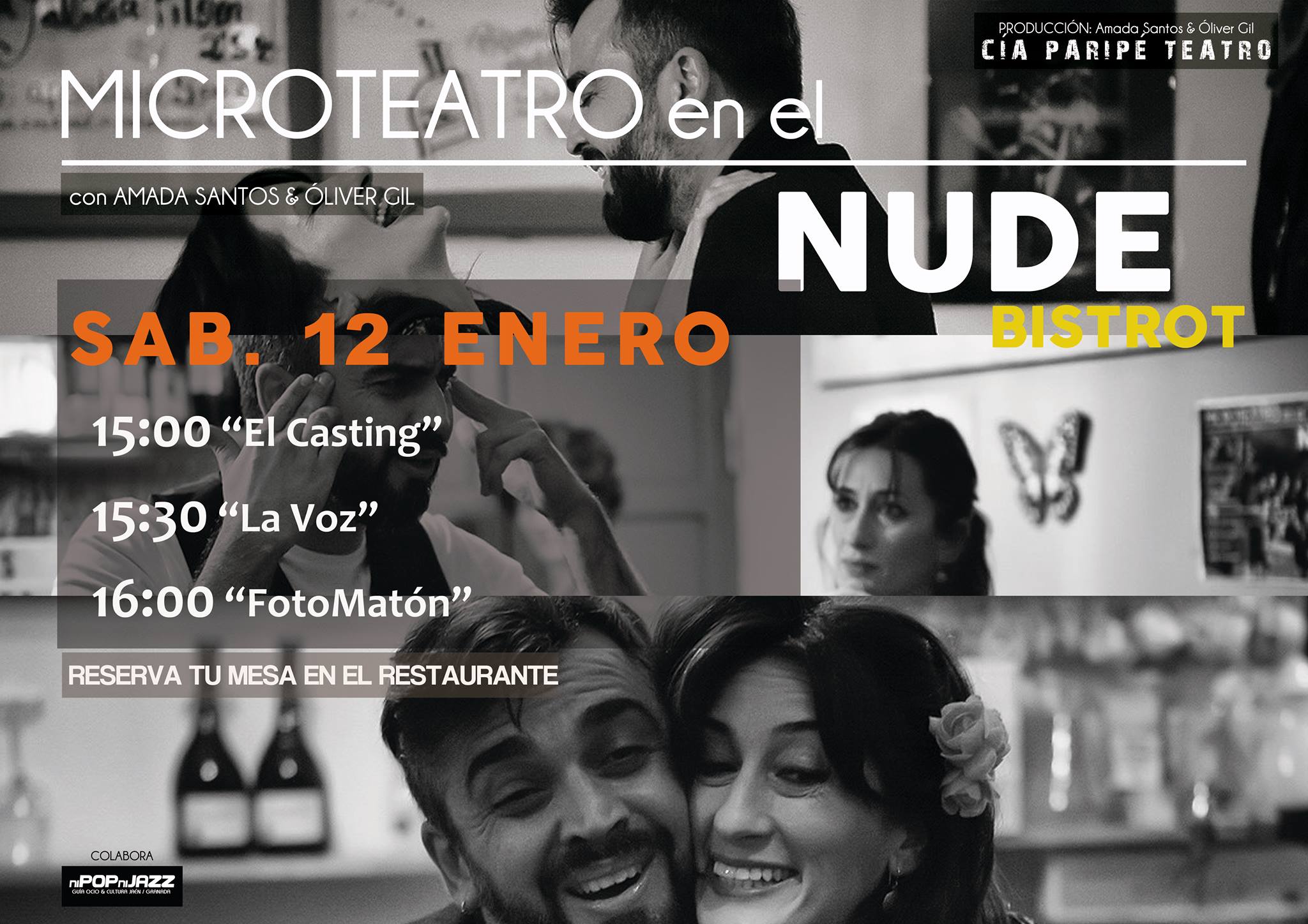 Microteatro Improvbando Nude Bistrot Jaén 24h