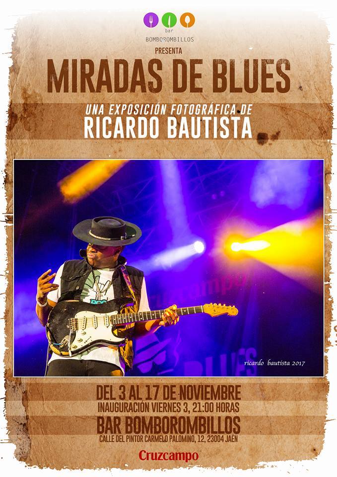 Cartel Exposición "Mirada de Blues" Jaén 24h