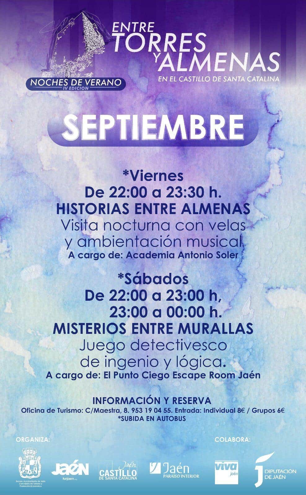 Noches de Verano Entre Torres y Almenas septiembre Jaén 24h