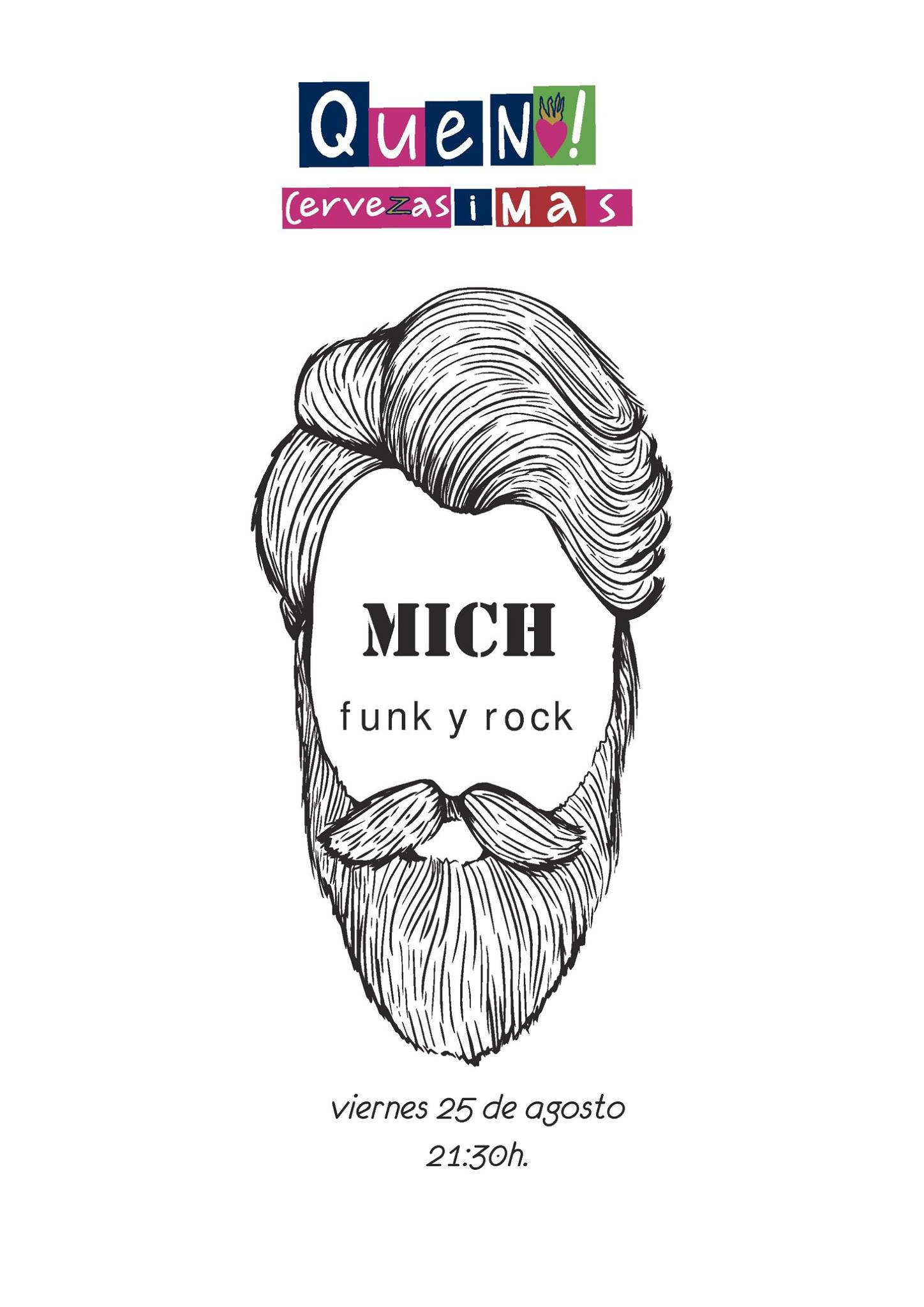 Cartel Concierto DJ Mich Funk Rock Jaén 24h