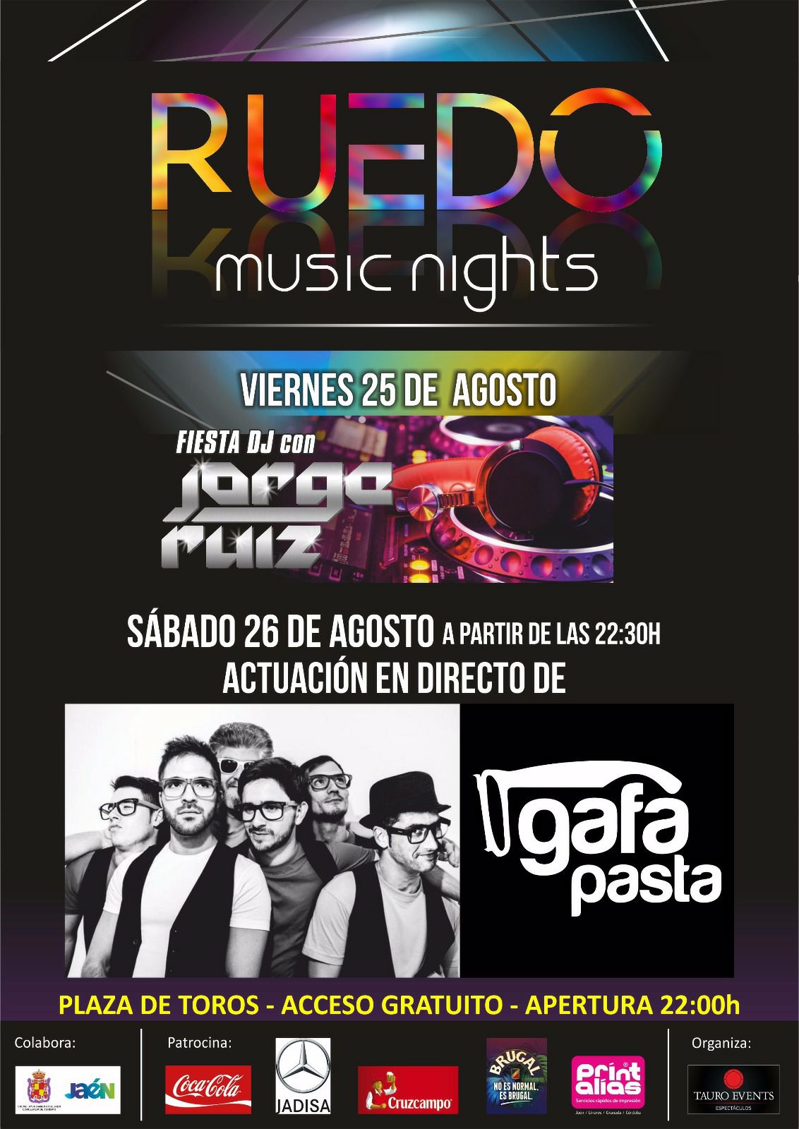 Ruedo Music Night 25 agosto Jaén 24h