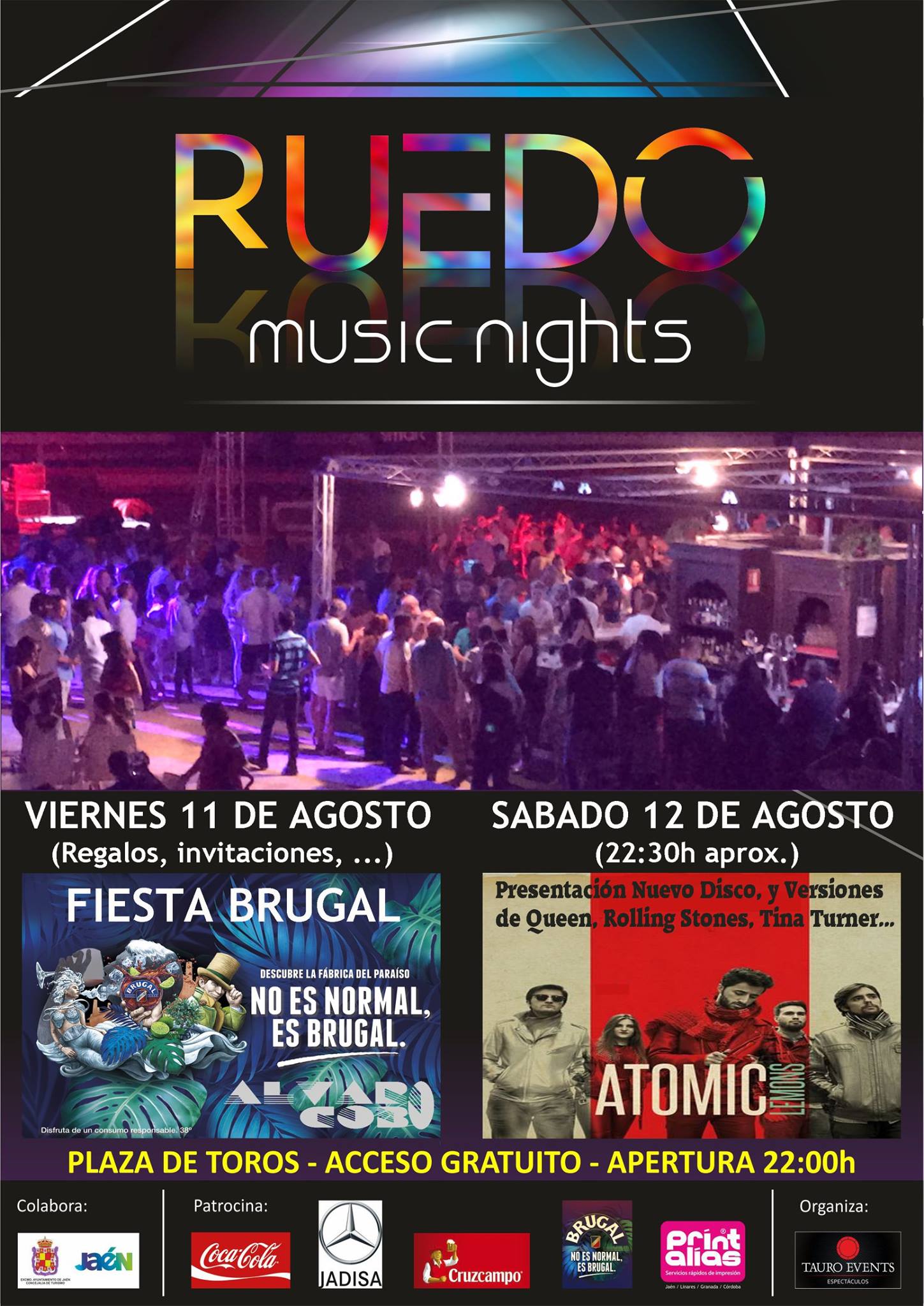 Ruedo Music Nights 11 y 12 de agosto Jaén 24h