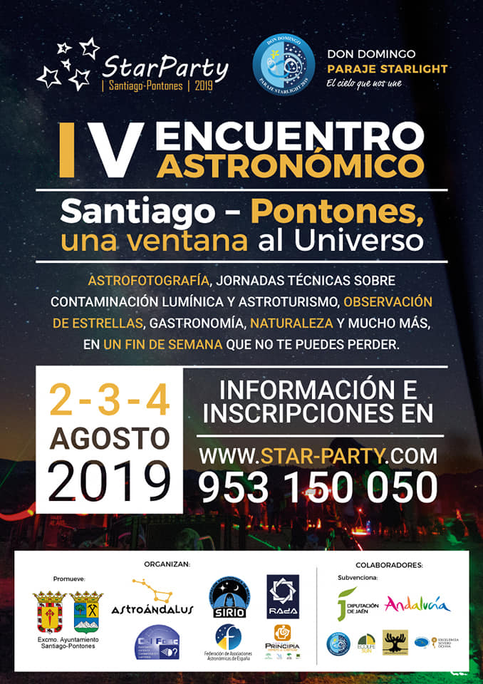 Star Party Santiago-Pontones 2019 encuentro astronómico Jaén 24h