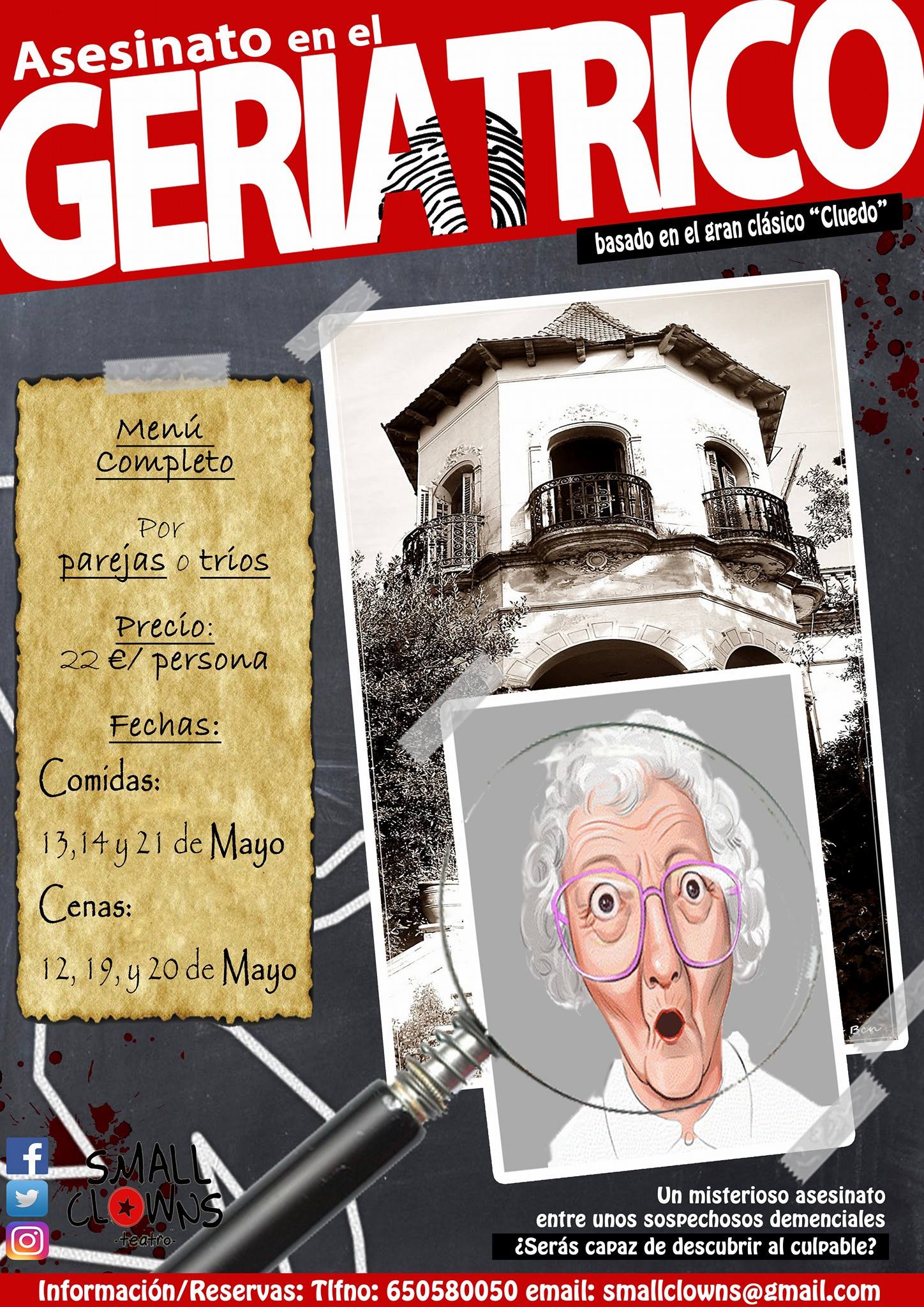 Cena y teatro. Asesinato en el geriátrico Jaén 24h