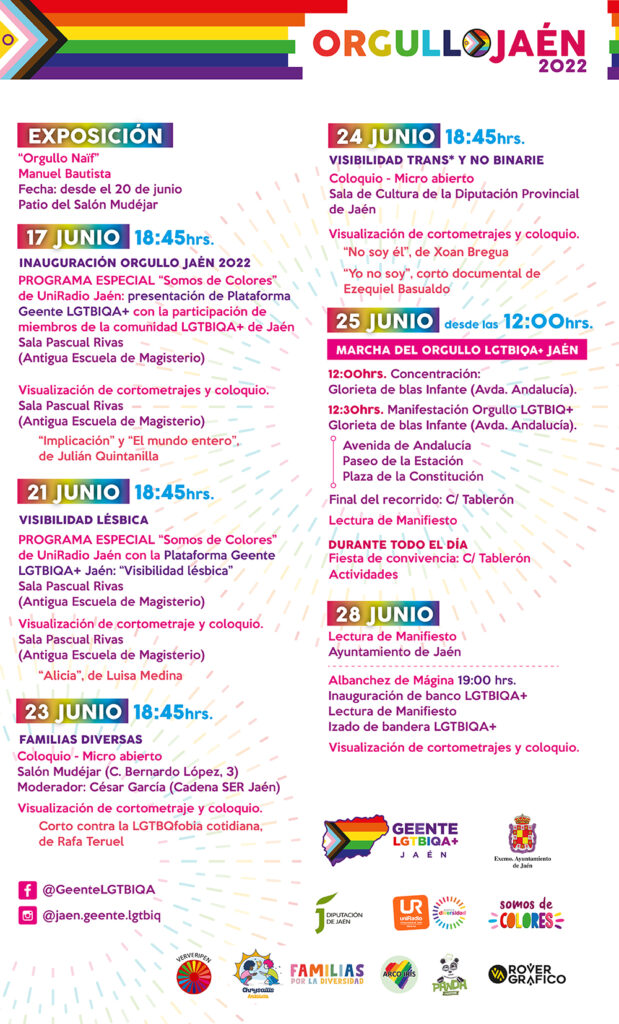 Cartel orgullo jaen 2022 jaen24h