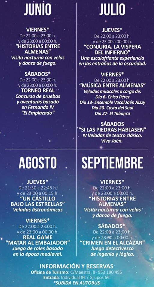 Noches de verano entre torres y almenas jaen24h