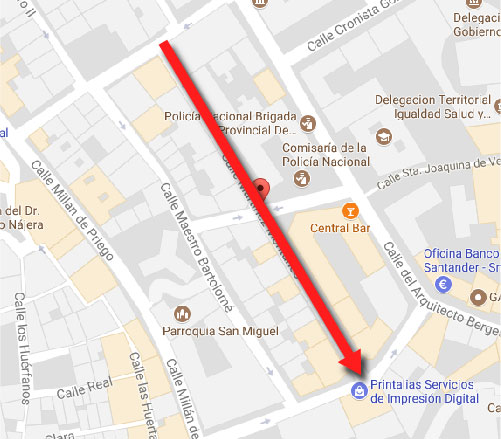 Calle Martinez Montañes cambio de sentido Jaén 24h