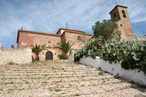 ermita junto a las ruinas del castillo de vilches Jaén
