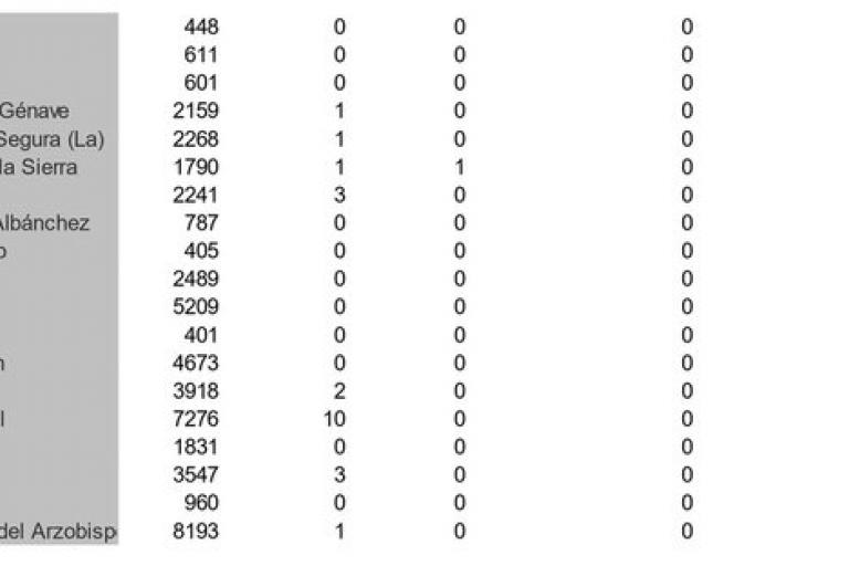 Informe de contagios y defunciones por localidades de Jaén Jaén24h