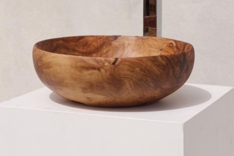 lavabo de madera de olivo jaén