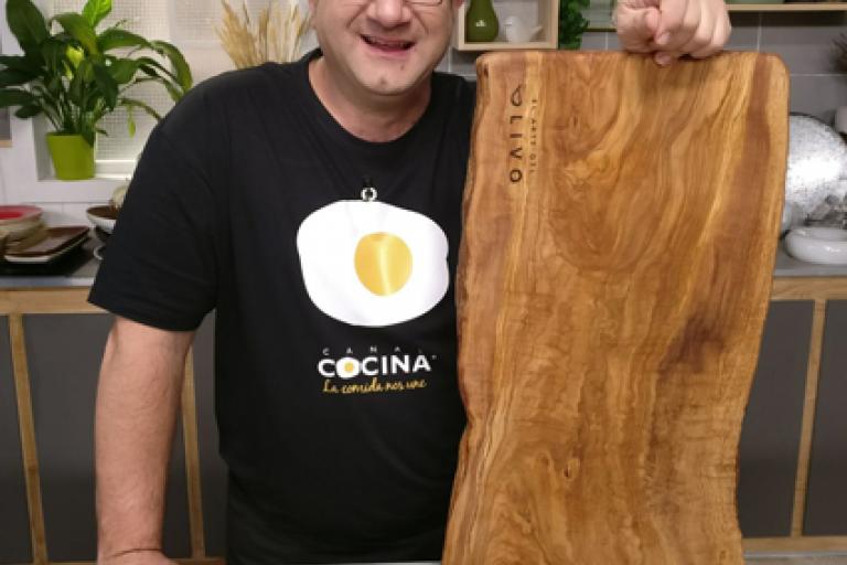 cocina tabla de cortar olivo