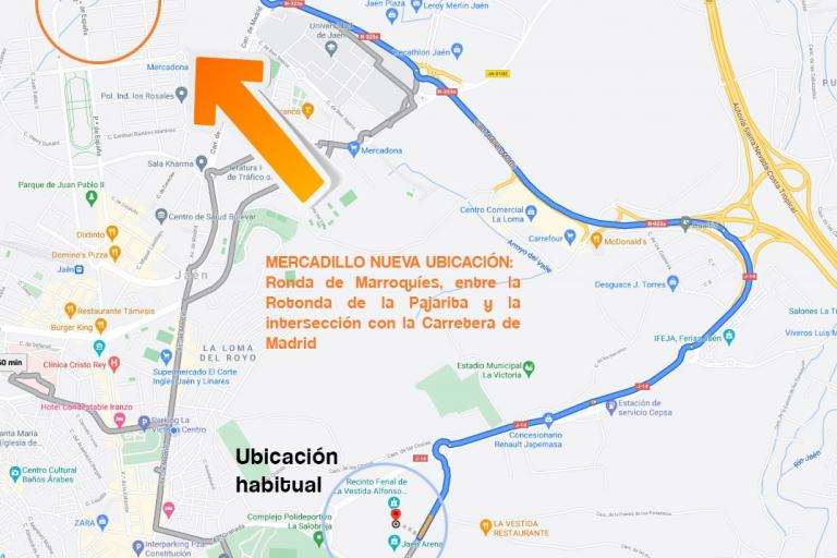 Nueva ubicación mercadillo jaén jueves octubre san lucas