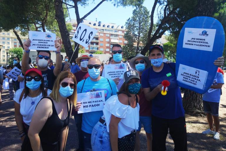 Manifestación de las agencias de viajes en Madrid Jaén24h